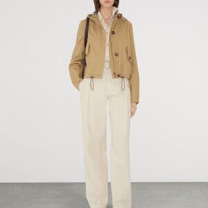 Burberry Short Parka Hooded Jacket in Gabardine